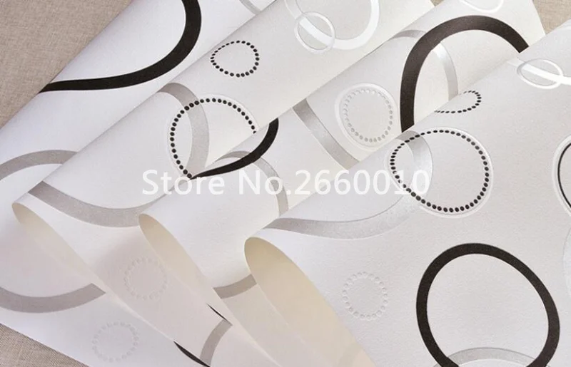 Modern Minimalism Black White Circle Effect Wallpaper Roll /fashion Design  Bedroom Living Room Shop Decoration Papel De Parede - Wallpapers -  AliExpress