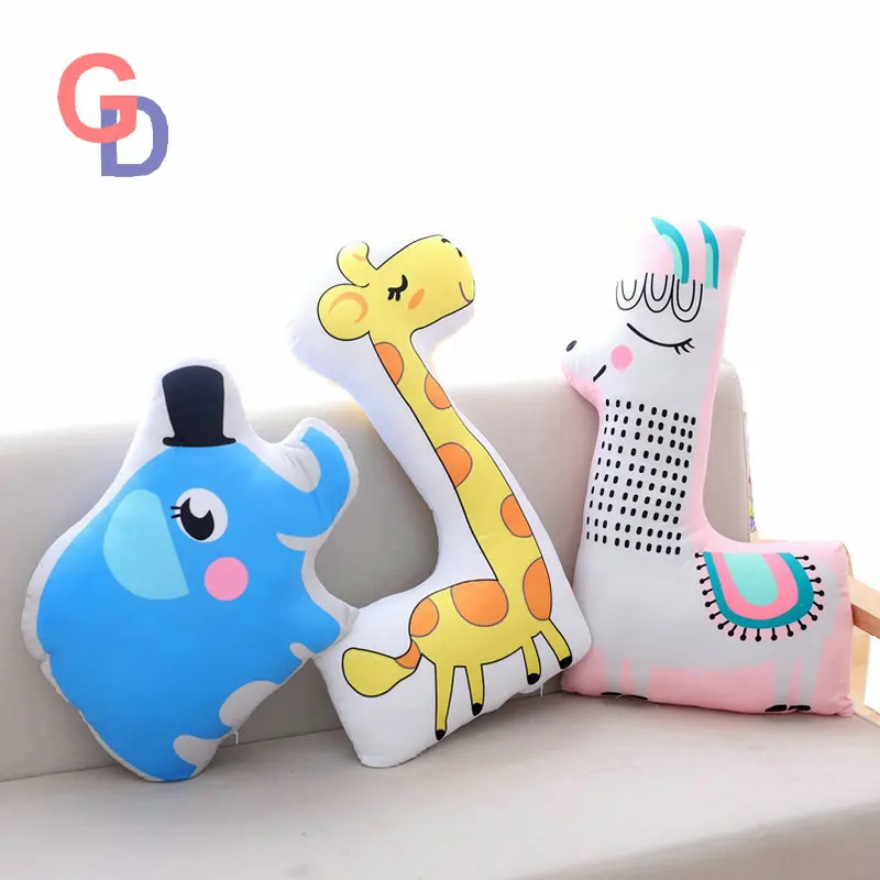 Stuffed cartoon Stick figure Printed Cushion Funny Blue ...
