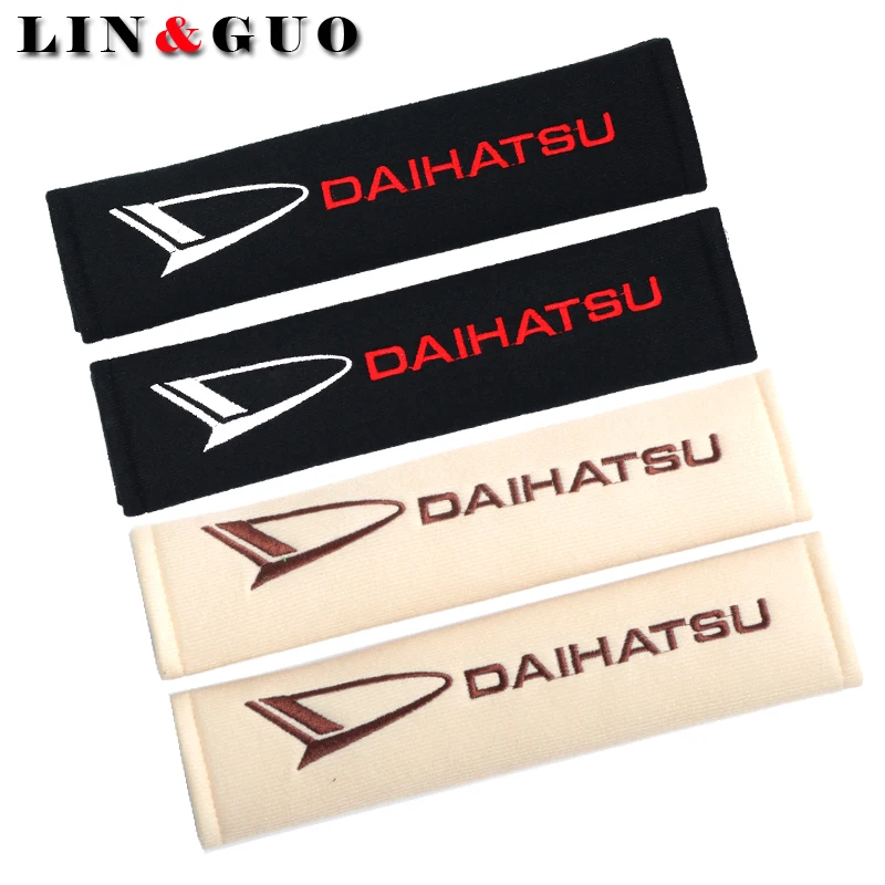 

2PCS Car Safety Belt embroidery pattern covers seat belt fit for Daihatsu D-base D-R PICO