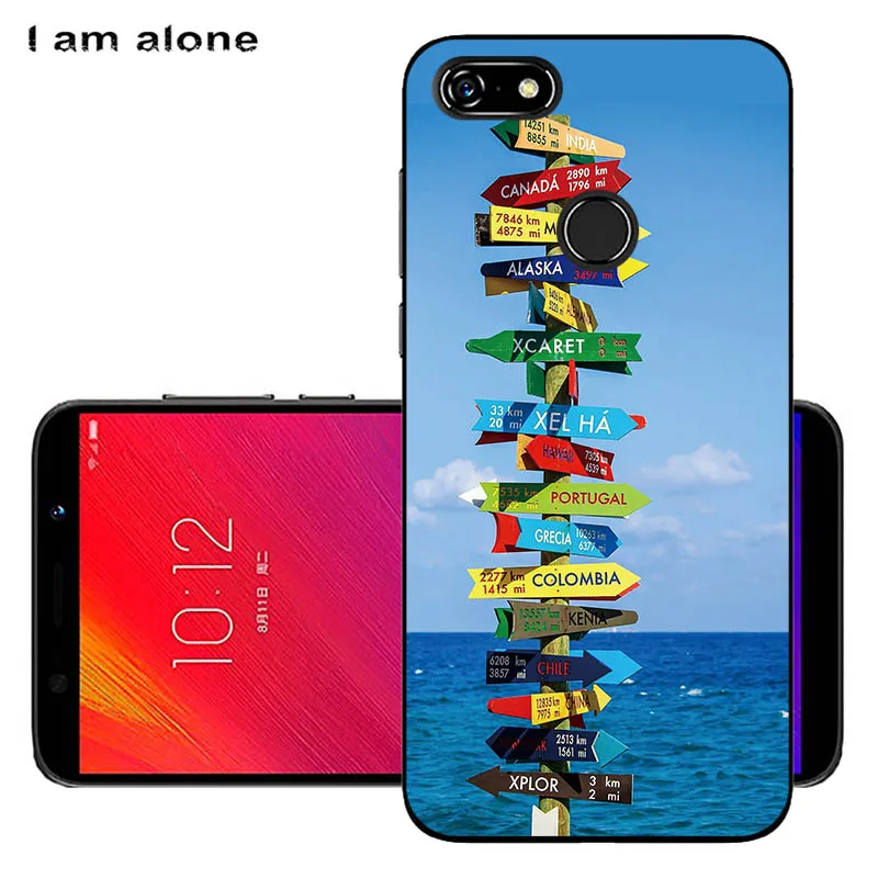 Чехлы для телефонов I am alone для lenovo A5, 5,45 дюймов, модные чехлы из мягкого ТПУ для мобильных телефонов, милые цветные цветочные чехлы для мобильных телефонов - Цвет: Black TPU S66