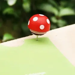 PPYY новый-Pushpin гриб дизайн красный 5