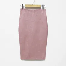 Женская юбка-карандаш длиной до колена с эластичной резинкой на талии для офиса, женские прямые повседневные юбки Jupe Femme z0702