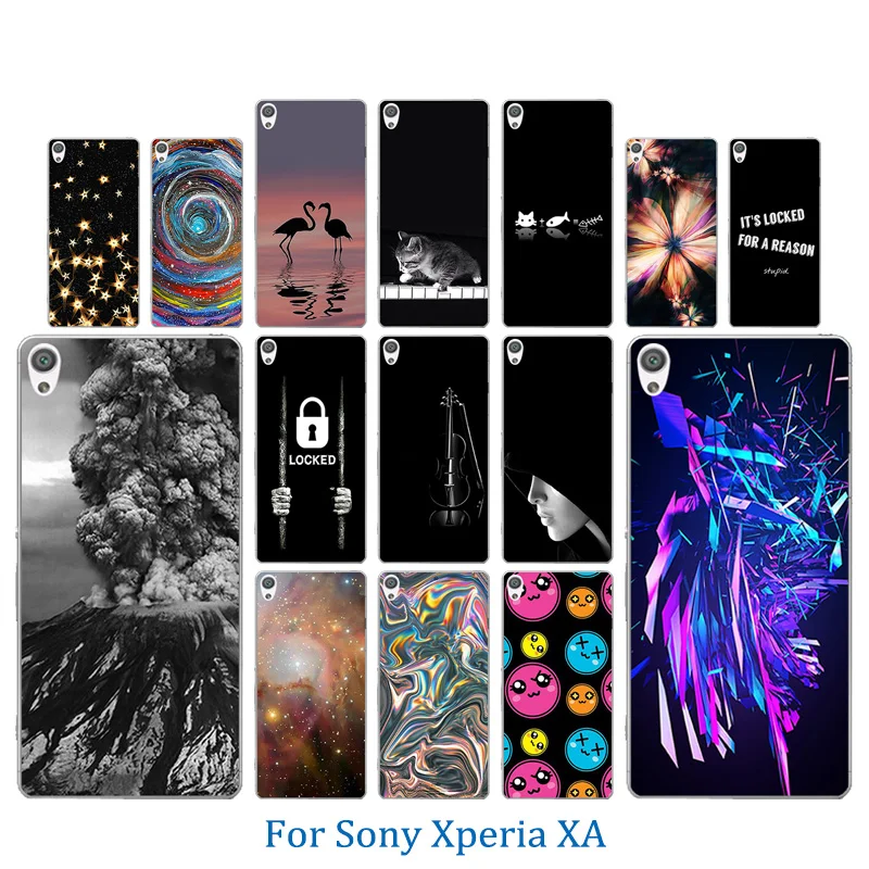 5.0 inch for Sony Xperia XA F3111 Soft Silicone TPU Volcanic Pattern Clear Back Cover Dual F3112 Protect Phone Cases |
