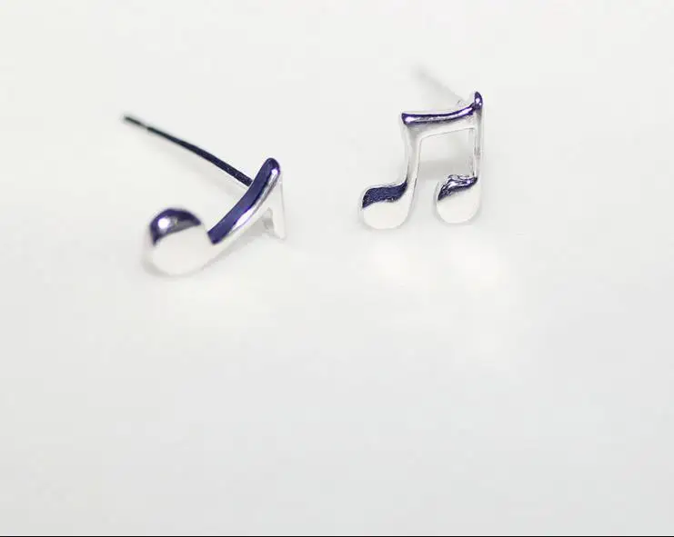 

ZTUNG BCA3 simple 925 silver jewelry,Music character ear stud,a beautiful gift for your girl