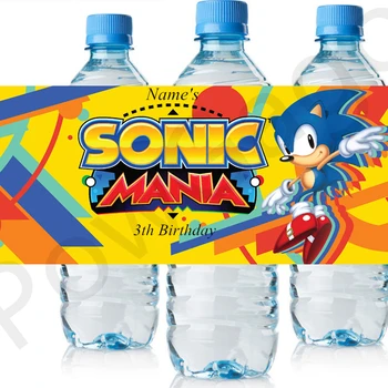 

Customized Personalized Sonic and Mania Bottle Water Labels Party Wrapper Baby Shower Kids Supplies Birthday Party Decorations