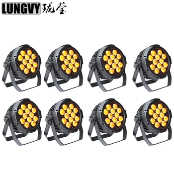 

Free Shipping 8pcs/lot Led Par Light 12X18W 6in1 RGBWA UV Outdoor Led Par Can Waterproof DJ Disco Stage Effect Party Light