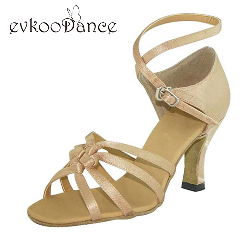 Salsa Latin Shoes flesh color 2017 Free Shipping Satin material 5 cm 6cm 7cm women latin dance shoes NL042 Salsa Latin Shoes flesh color 2017 Free Shipping Satin material 5 cm 6cm 7cm women latin dance shoes NL042