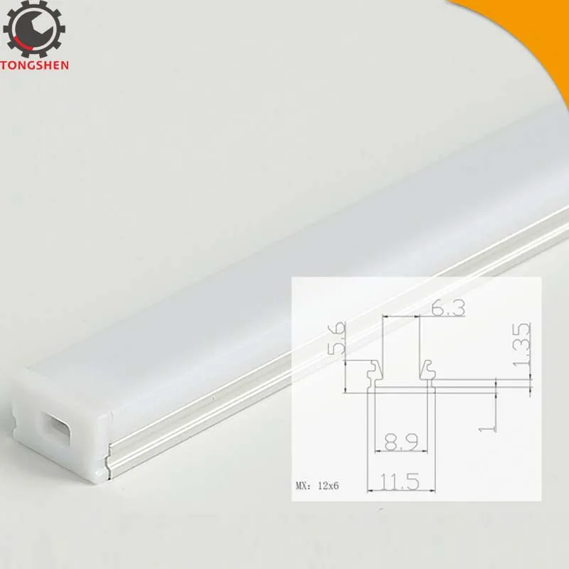 12X6 мм светодиодный алюминиевый профиль Системы для Светодиодные полосы света Установка встраиваемые штранг-прессования светодиодный Алюминий профиль для Светодиодный гибкие светодиодные ленты