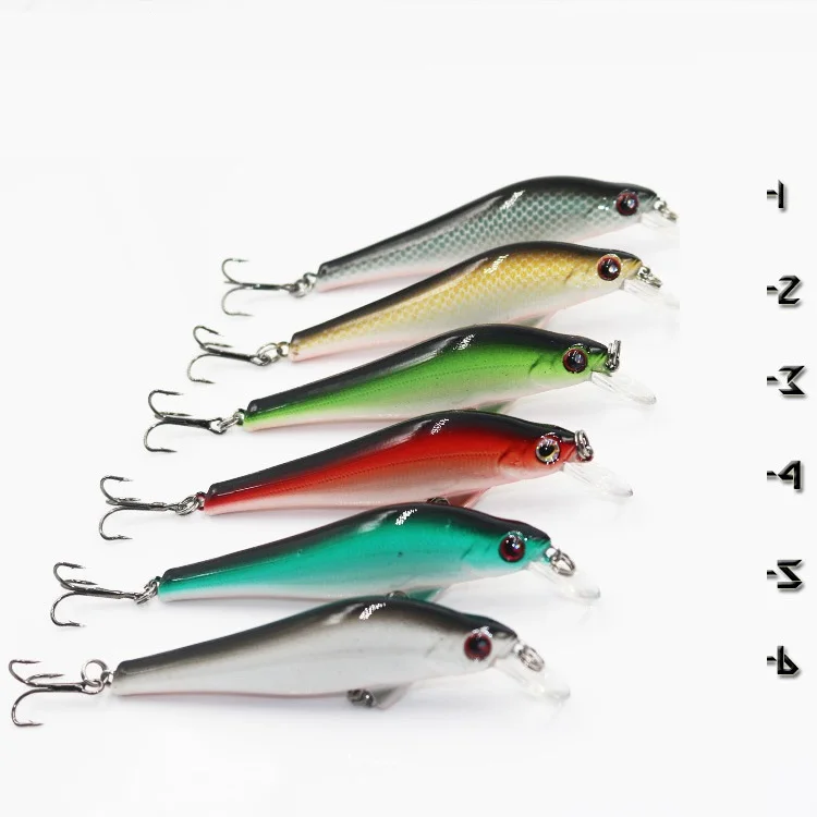 Minnow Hard Bait 95mm/11g Fishing Lures Sinking with Trebke Hooks Swimbait Hard Lure for Carp Fishing D Contact Fishing Minnow