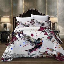3D птица цветок постельные принадлежности набор пододеяльник с наволочками Твин Полный queen King Размеры постельное белье 3 шт. домашний текстиль