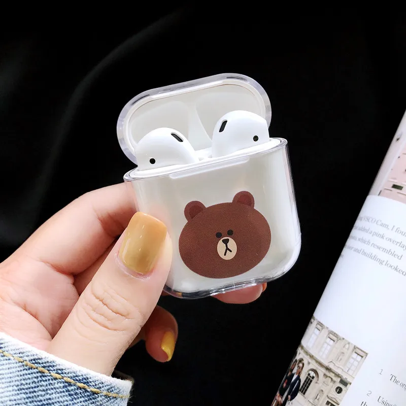 

Korea Cartoon TPU Transparent Case For Airpods Universal Clear Shockproof Protection