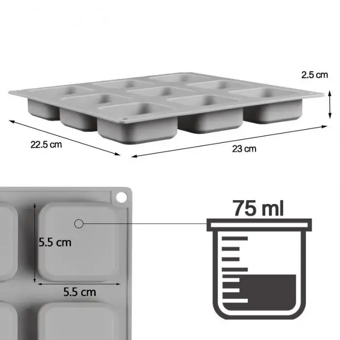 9 сетки DIY силиконовые формы для мыла ручная работа Производство Мыла квадратные формы инструменты магазин UYT