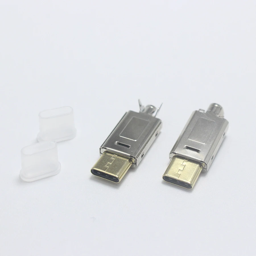 NinthQua 2 комплекта OTG USB 3,1 type-C 5Pin позолоченный штекер для DIY двусторонний штекер телефонная линия передачи данных для OD мм2 кабель