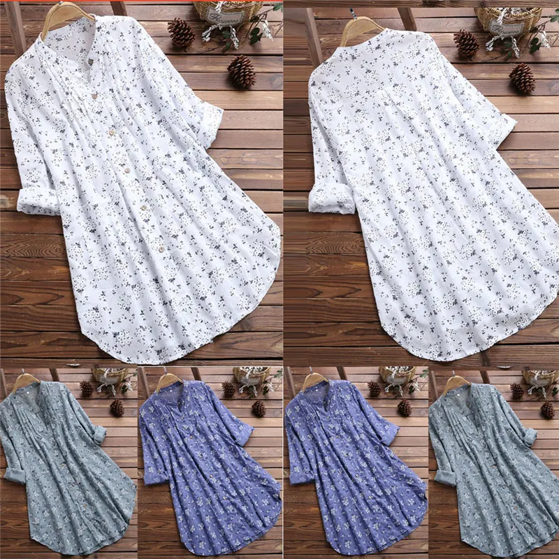 

Plus Size Boho Women Long Sleeve Kaftan Baggy Blouse Tops Casual Tunic