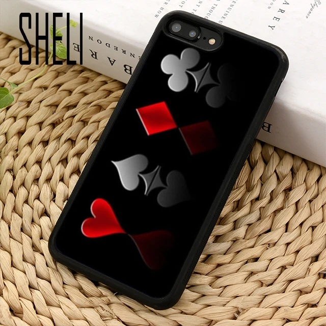 

SHELI Spades Poker Play Cards Ace 01 Phone Case Cover For iPhone 5 6 6s 7 8 plus 11 pro X XR XS max Samsung S7 edge S8 S9 S10