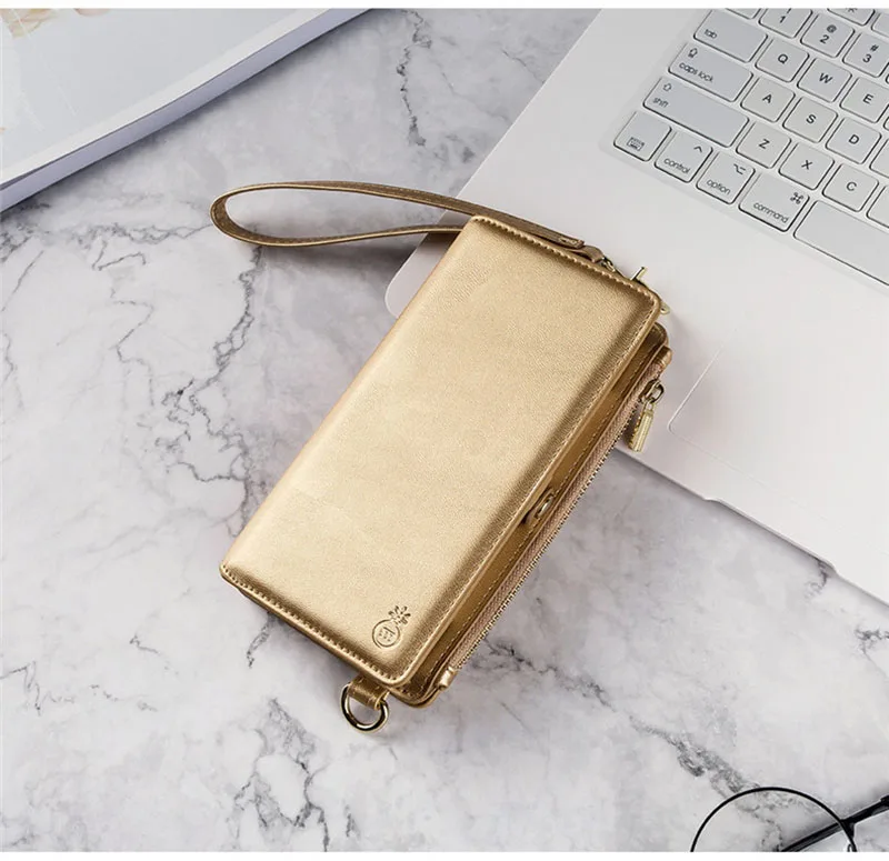 4 in 1 Leather Wallet Bag Case for iPhone X 6 6s 7 8 Plus Detachable Phone Cover Card Slot Girl Women Shoulder Bag Handbag Pouch (19)