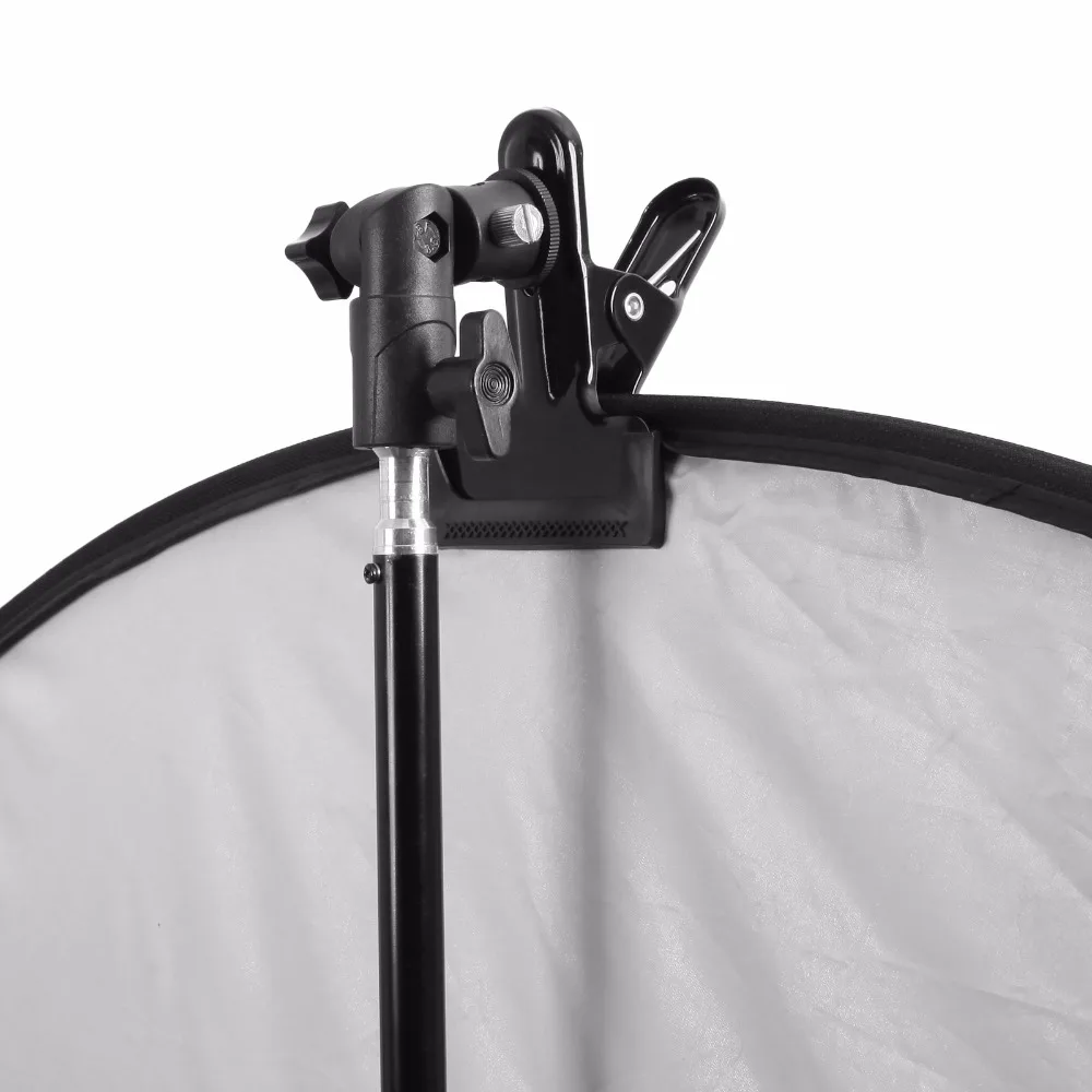 Reflector Clamp Clip Holder Light Stand Attachment 14 to 38 Screw Mount Swivel Adapter For Photo Studio Reflector & Background (9)