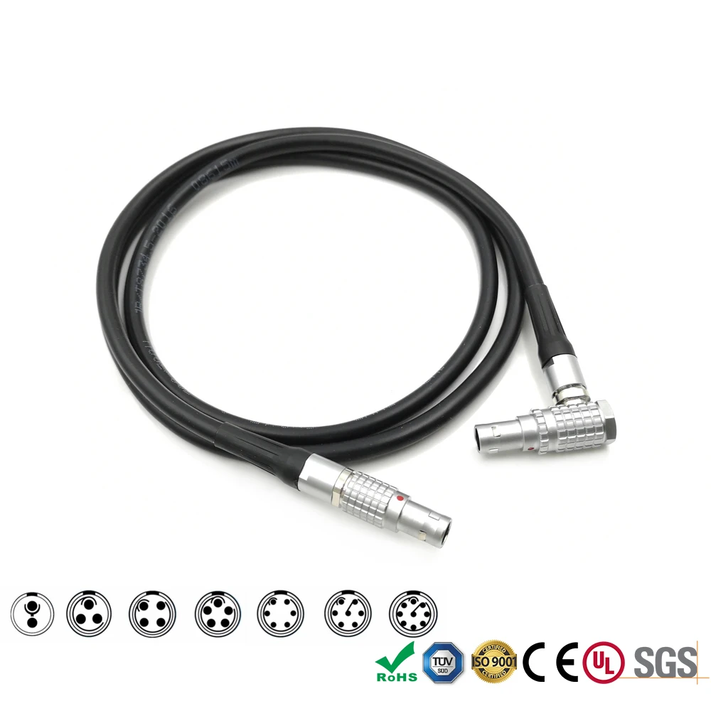FGG 0B to FHG прямой угол 2 3 4 5 6 7 9 Pin Штекерный Разъем сварочный Удлинительный кабель 1