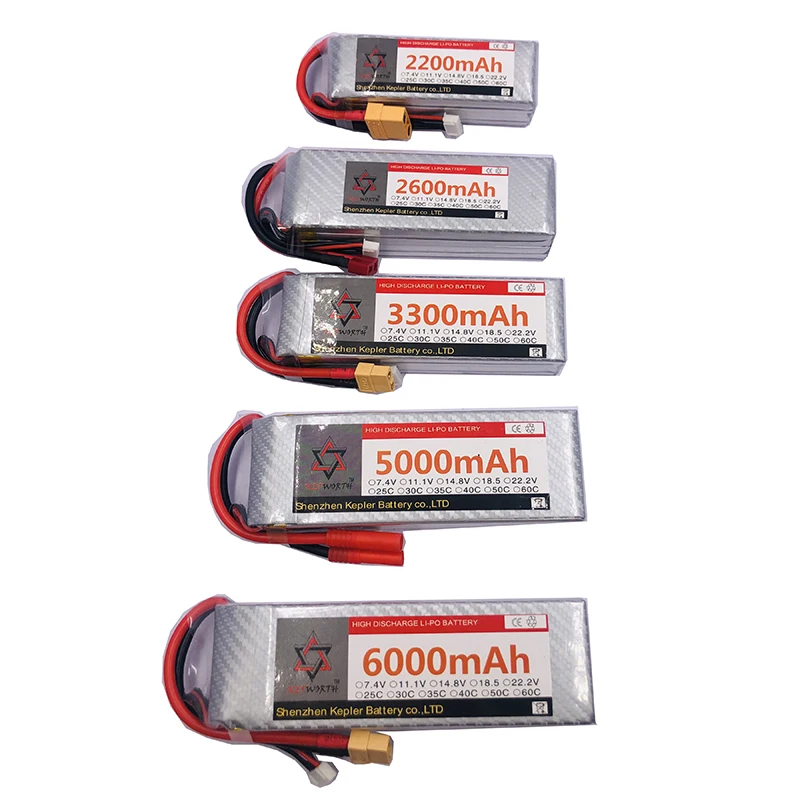 2s 7 4 в RC Lipo Аккумулятор 6000 2200 2600 3300 5000 мАч литий ионный полимерный аккумулятор для
