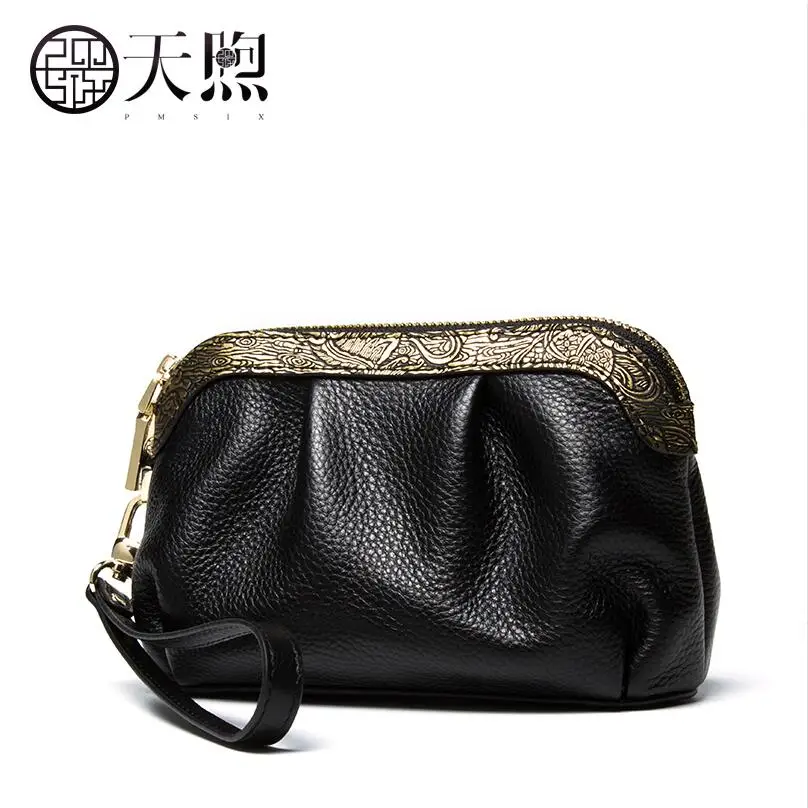

2019 new ladies leather clutch First layer cowhide fashion mini crossbody bag