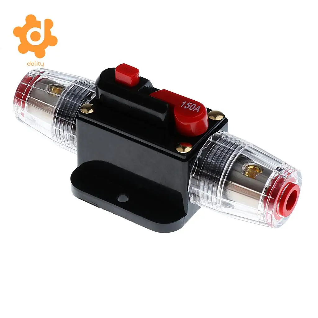 dolity DC 12V-24V Car RV Audio Inline Circuit Breaker Fuse Manual Reset Switch 20A 30A 40A 50A 60A 80A 100A 150A