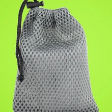100 шт, затягивающийся сетчатый мешок, сумка из сетки для ювелирных изделий, Подарочная сумка из сетчатого материала, индивидуальный логотип для подарка, сухие товары, ювелирные изделия для телефона