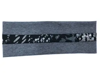 

P171163 2017 New elastic patchwork band,stripe with shimmer sequin,Fashion headbands for women,girls graffiti hair accessory
