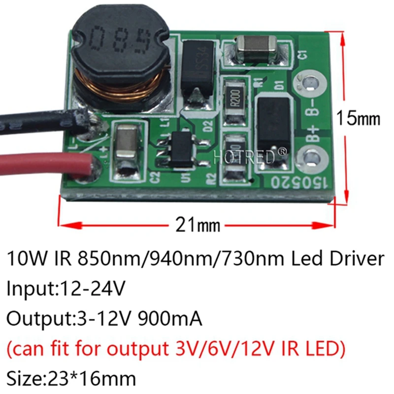 10 Вт-12 Вт EverLight 3535 4 чипа 4-светодиодный s 3V6V12V инфракрасный ИК 850nm 940nm 730nm высокомощный светодиодный Диод с 20 мм медной печатной платой