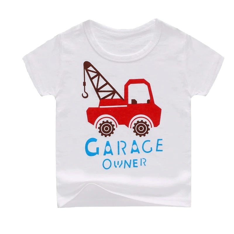 Jual 1 4 Tahun Musim Panas T Shirt untuk Bayi Anak Perempuan Anak Laki laki T shirt 8 Gaya Anak Laki laki Anak Perempuan Atasan Sepeda Gajah Mobil rusa Beruang Kartun