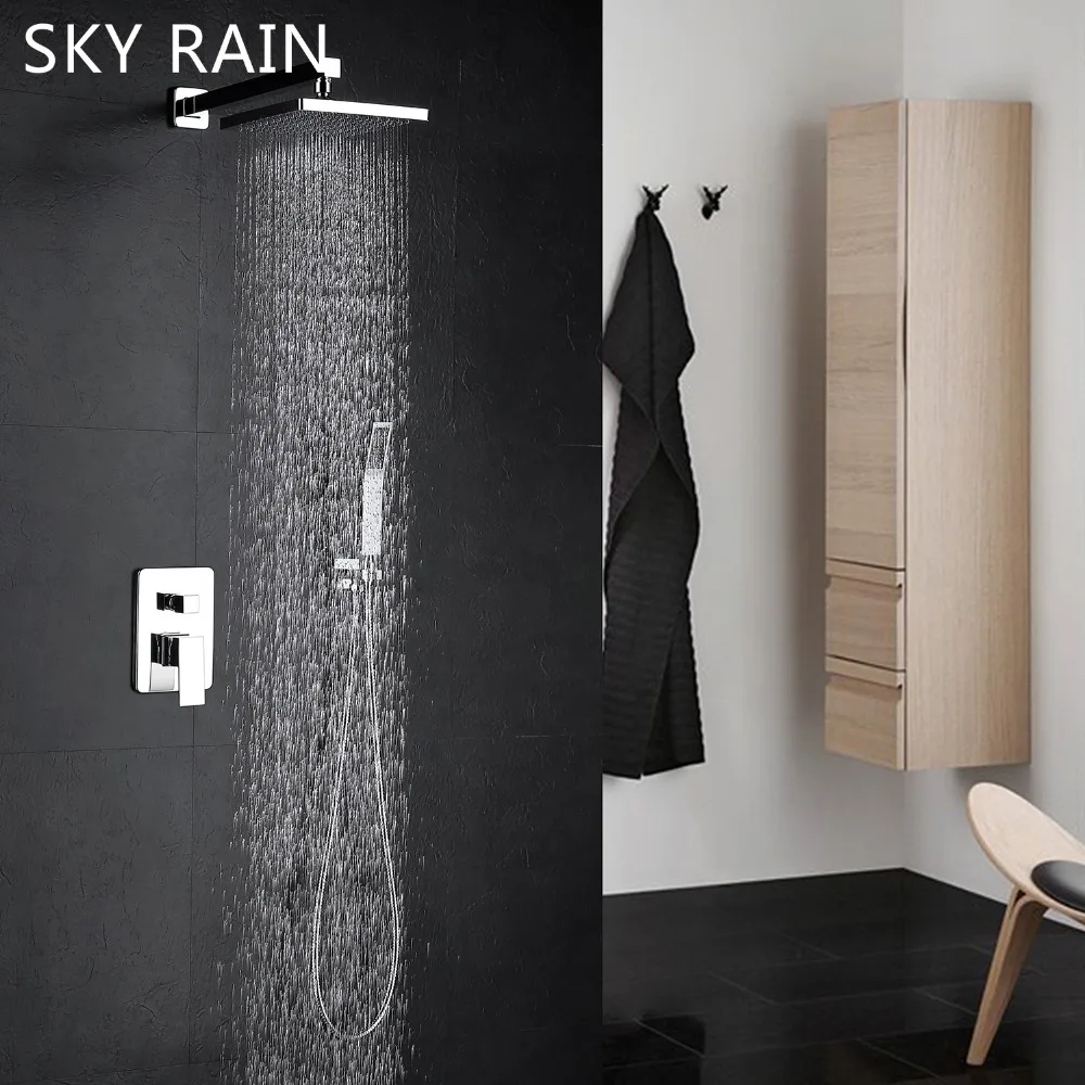 

SKY RAIN Bathroom High Quality Overhead Shower Ultra-thin Shower Head Rainfall Shower Set