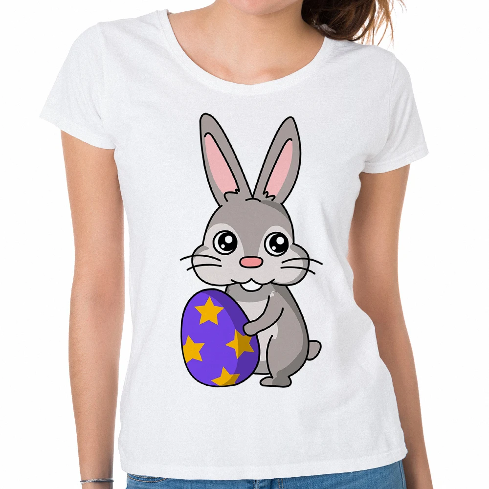 New Arrivals Harajuku Female T Shirts Bunny Easter Graphic Women Summer T shirt Streetwear Tee