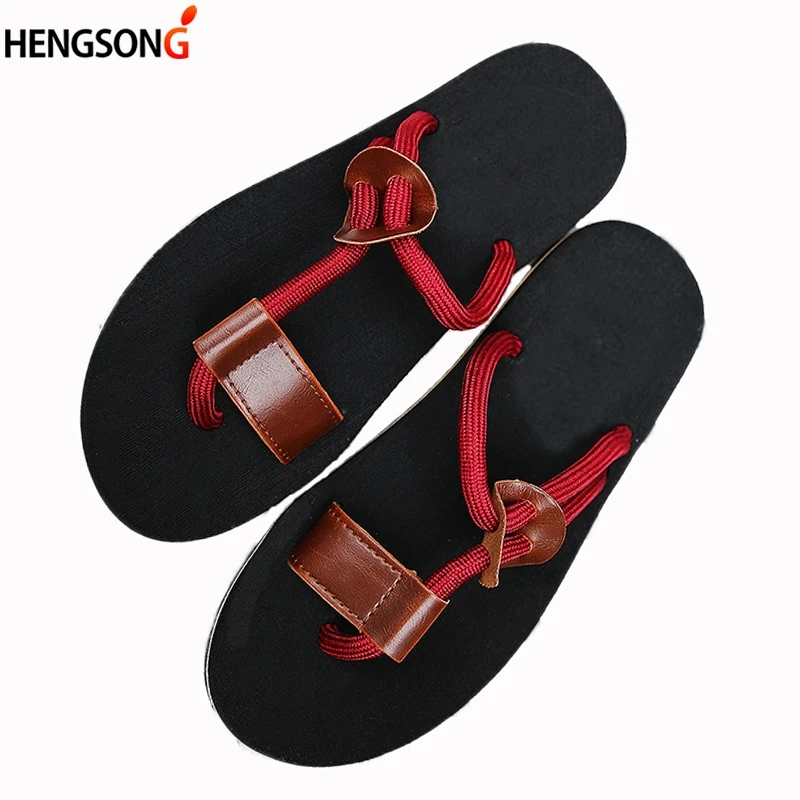 

2018 New Fashion Men Flip Flops Men's Flats Shoes Summer Beach Slippers T-Tied Non-slip Plus Size Big Shoes Sandals Man OR915447