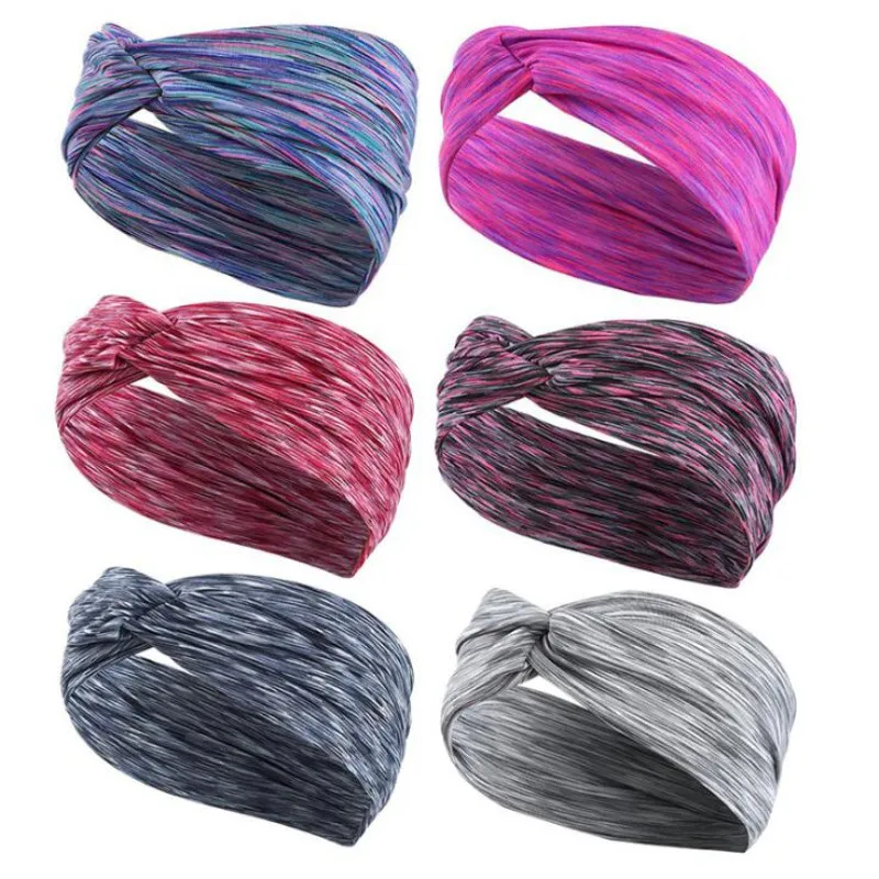 

1PC Women Sweatband Sports Headband Stretch Elastic Yoga Running Headband Yoga Gym Fitness Sports safety