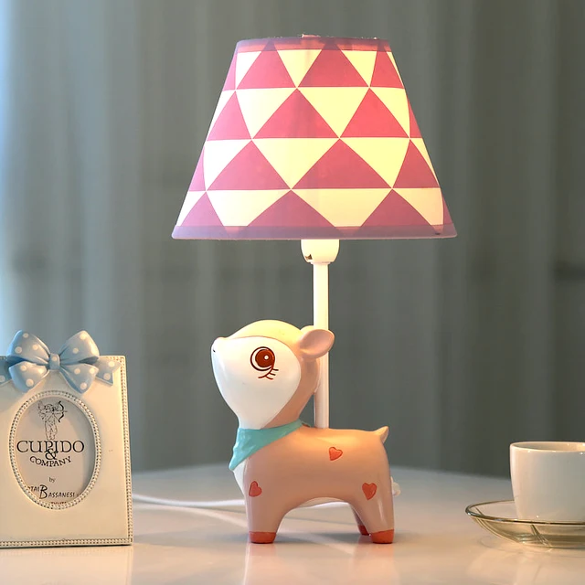 cute deer dimmable led desk lamp light bedroom bedside lamp dimmable