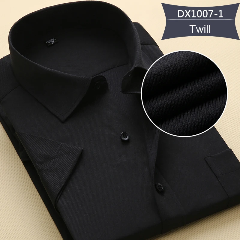 2019 جديد وصول الرجال العمل قمصان الصيف قصيرة الأكمام بلون الأعمال الرسمي رجل Socail قميص زائد حجم 6XL 7XL 8XL