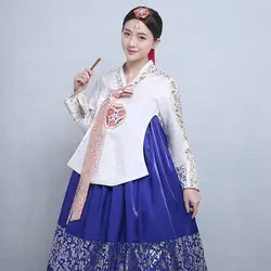 Корейский Традиционный Костюмы женские элегантные сцене высокое качество Винтаж Ladies ханбок корейский национальный костюм сцены