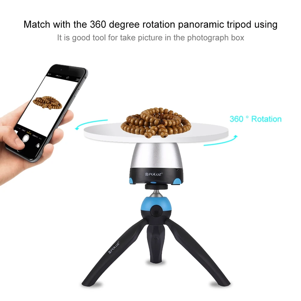 

PULUZ 1/4 Screw interface Round Tray Compatible with Electronic 360 Degree Rotation Panoramic Tripod Head Diameter: 18cm/7inch