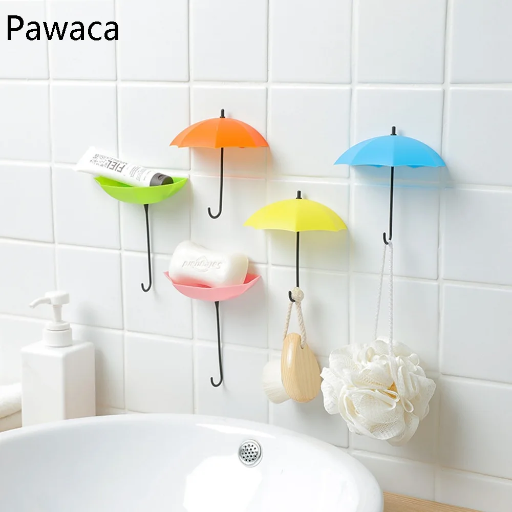 

3Pcs/Set Create Umbrella Shaped Creative Key Hanger Rack Decorative Holder Wall Hook Kitchen Organizer Bathroom Accessory