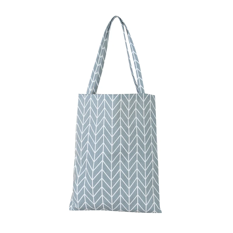 

Eco Reusable Portable Shopping Bag Cotton Linen Foldable Handbag Large Capacity 5 Styles Recycle Totes Female Item Organizers