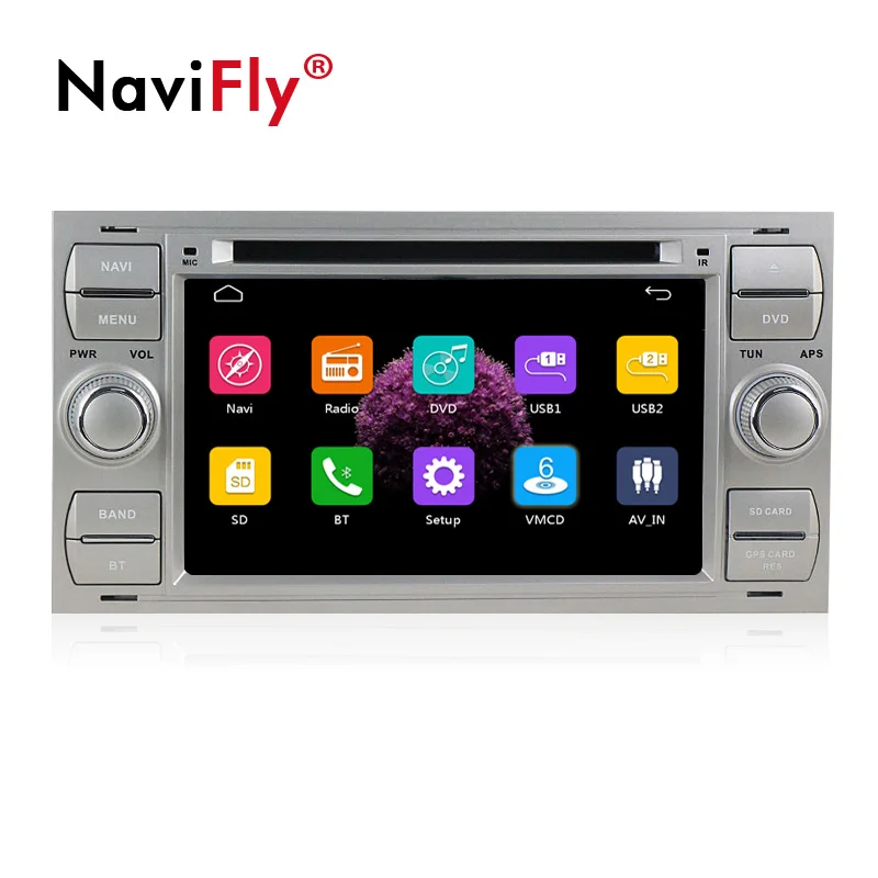 

Navifly Free shipping! 7Inch 2din windows ce6.0 Car DVD Player For C-Max Connect Fiesta Fusion Galaxy Kuga Mondeo S-Max Focus