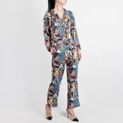 Модный Дизайнерский Костюм высокого качества для подиума, женская рубашка с отложным воротником и штаны длиной до щиколотки, винтажный