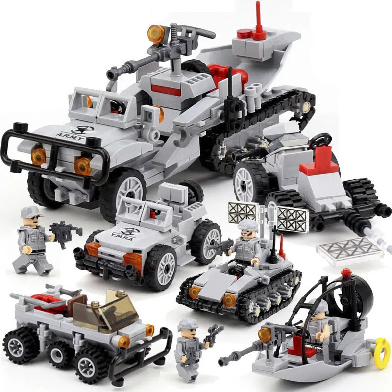 

4 In 1LegoINGs Military Compatible ww2 German base sets vehicle Tank planes world war2 Soldiers model building blocks Boy toys