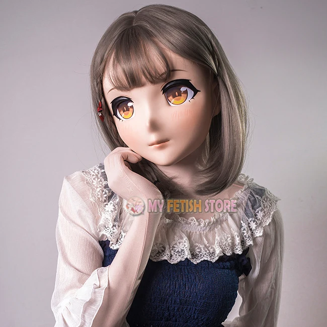(G 01) Женская милая девочка каучуковые полуголовы Kigurumi BJD Маска Косплей японское