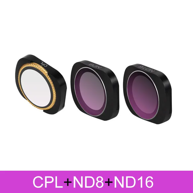 MCUV CPL NDPL ND64-PL ND32-PL ND4 ND8 фильтр для объектива камеры комплект для DJI OSMO Карманный карданный держатель аксессуары DJI OSMO карманный фильтр - Цвет: Черный