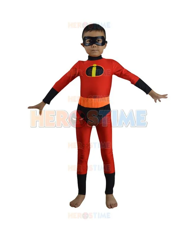 무료 배송 아이 놀라운 의상 높은 탄성 스판덱스 Incredibles 의상 슈퍼 히어로 의상 파티