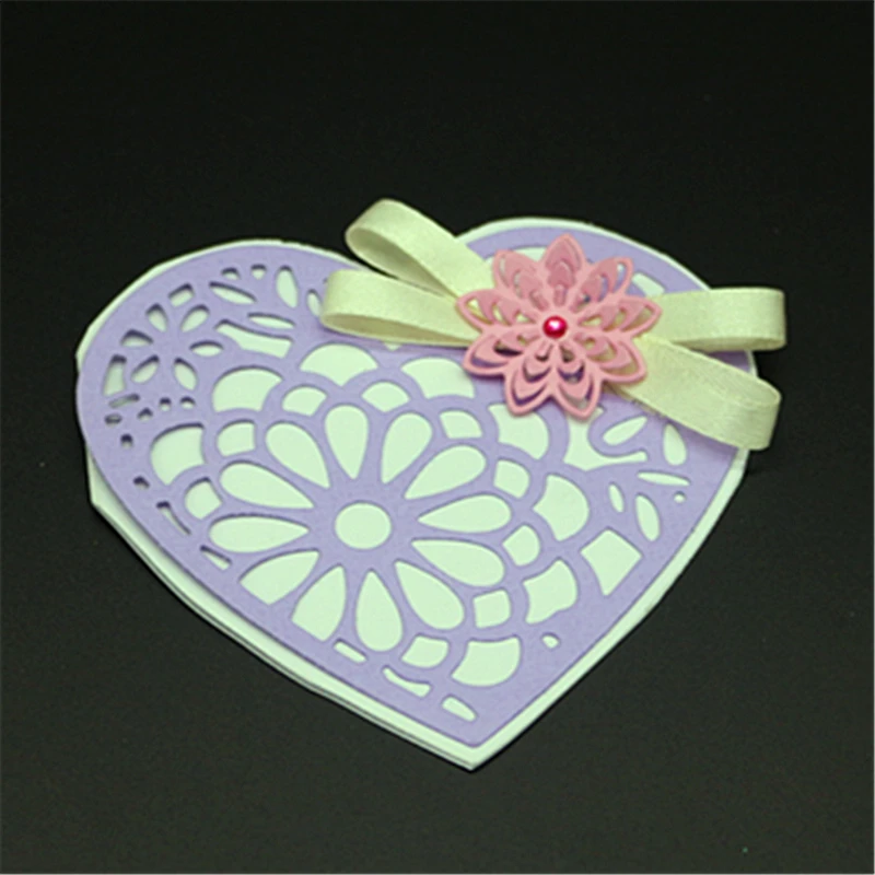 

AZSG Hollow Out Heart-shaped Cutting Dies For DIY Scrapbooking Die Decoretive Embossing Stencial DIY Decoative Cards Die Cutter