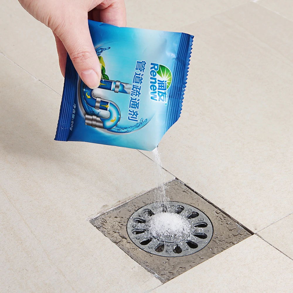 

50g/bag Powerful Sink Drain Cleaners Pipe Dredging Agent Kitchen Toilet And Sewer blocking Clean Deodorant Dredge