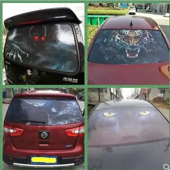 

Car rear window windshield personality rear window sticker single transparent creative stickers car sticker window advertising-3