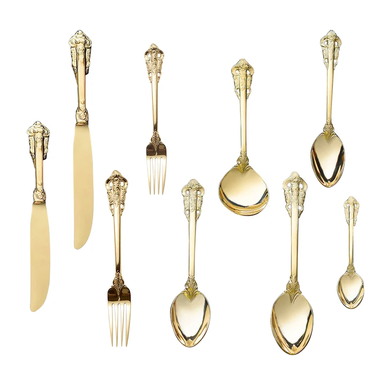 golden dinnerware set