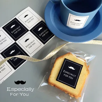 

400pcs Black and white beard gift seal label stickers for Handmade Product Party Favor Gift Bag Candy Box Decor